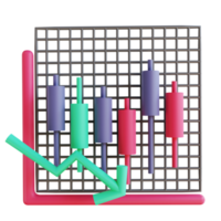 Vela de ilustración 3d hacia abajo 3 adecuada para criptomonedas png