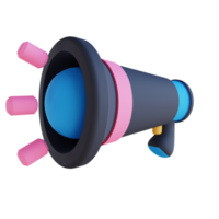 megafone de ilustração 3D png