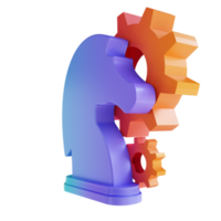 3D-Darstellung bunte Geschäftsstrategie png