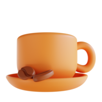 tasse à café illustration 3d png