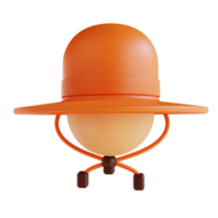 3D illustration camping hat suitable for camping png