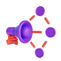 3d illustration viral marknadsföring lämplig för digital marknadsföring png