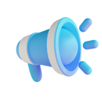 megafone de ilustração 3D png