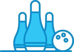 Bowling Line Filled Blue vector