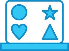 Shape Toy Line Filled Blue vector