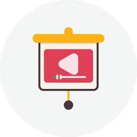 Video Presentation Flat Circle vector