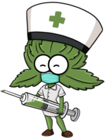 niedliche cartoon cannabis marihuana charakter krankenschwester png