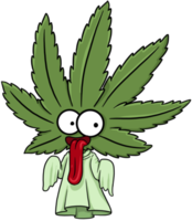 süßer cannabis- und marihuana-halloween-charaktergeist png
