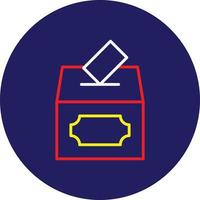Voting Line Multicolor vector