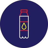 Water Bottle Line Multicolor vector