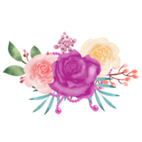 bouquet de fleurs aquarelle png