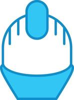 Construction Helmet Line Filled Blue vector