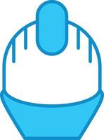 Construction Helmet Line Filled Blue vector