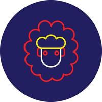 Sheep Line Multicolor vector