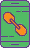 Attach Line Filled Two Color vector