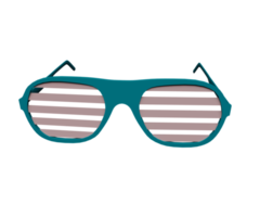 3d illustrazione di divertenti occhiali da sole alla moda oggetto estivo png