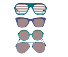 Illustration 3d de l'objet d'été de lunettes de soleil de mode drôle