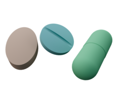 3d illustrazione di capsule pillole farmaci medicina assistenza sanitaria farmacia medica