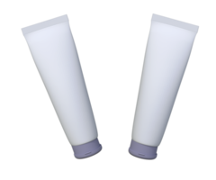 3D-rendering blank kosmetisk plasttub med lock för krämtandkräm eller gelförpackningsmockup png