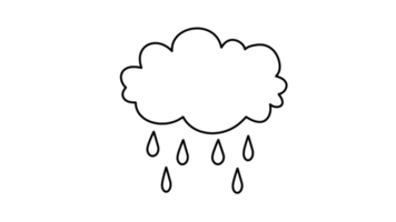 icono de nube blanca y gota de lluvia png gratis