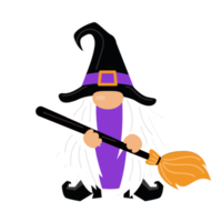 elemento de diseño de gnomos de halloween png