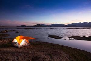 tent   at twilight photo