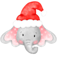 Watercolor cute elephant png