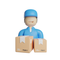 Courir Delivery Shipping Man png
