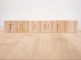 wooden blocks with the word Team photo