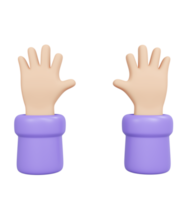 bloße Hand 3D-Rendering png