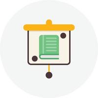 Education Presentation Flat Circle vector