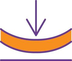 Elasticity Line Filled Two Color vector