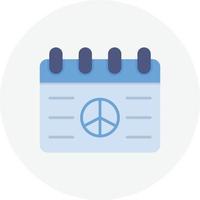 Peace Calendar Flat Circle vector