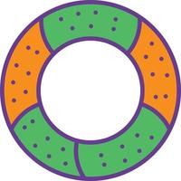 Bagel Line Filled Two Color vector