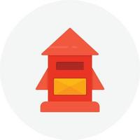 Mail Box Flat Circle vector