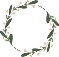 watercolor floral wreath png