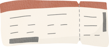 aquarell flugticket bordkarte png