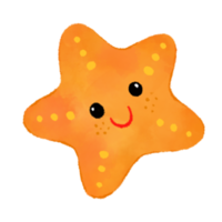 estilo acuarela de estrella de mar png