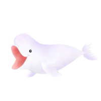 acquerello di balena beluga png