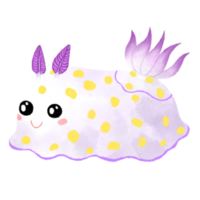 Purple Sea Slug Watercolor png