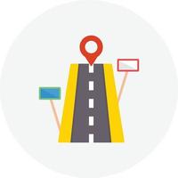 Road Flat Circle vector