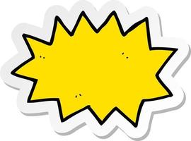 sticker of a cartoon explosion symbol vector