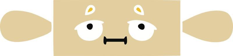 flat color retro cartoon rolling pin