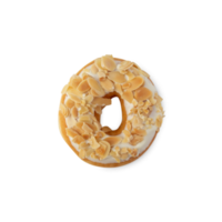 White chocolate almonds donut cutout, Png file