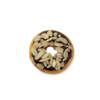 Chocolate almonds donut cutout, Png file