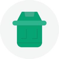 Trash Bin Flat Circle vector