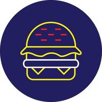 Hamburger Line Multicolor vector