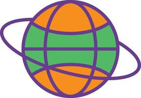 World Wide Line Filled Two Color vector