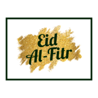 bel effet de texte noir eid al-fitr sur fond doré, festival musulman eid al-fitr bel effet de texte, eid al-fitr, doré, noir, lune. png