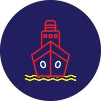 Ship Line Multicolor vector